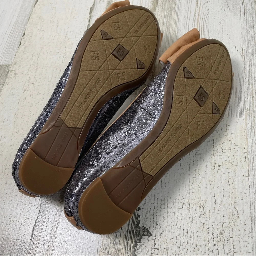 Franco Sarto Artisan glitter leather bow flats - Picture 9 of 9